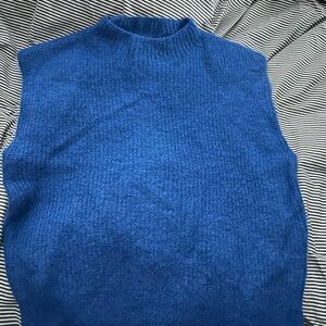 Banana Republic womensRoyal Blue Turtleneck Sweater sleeveless sz l